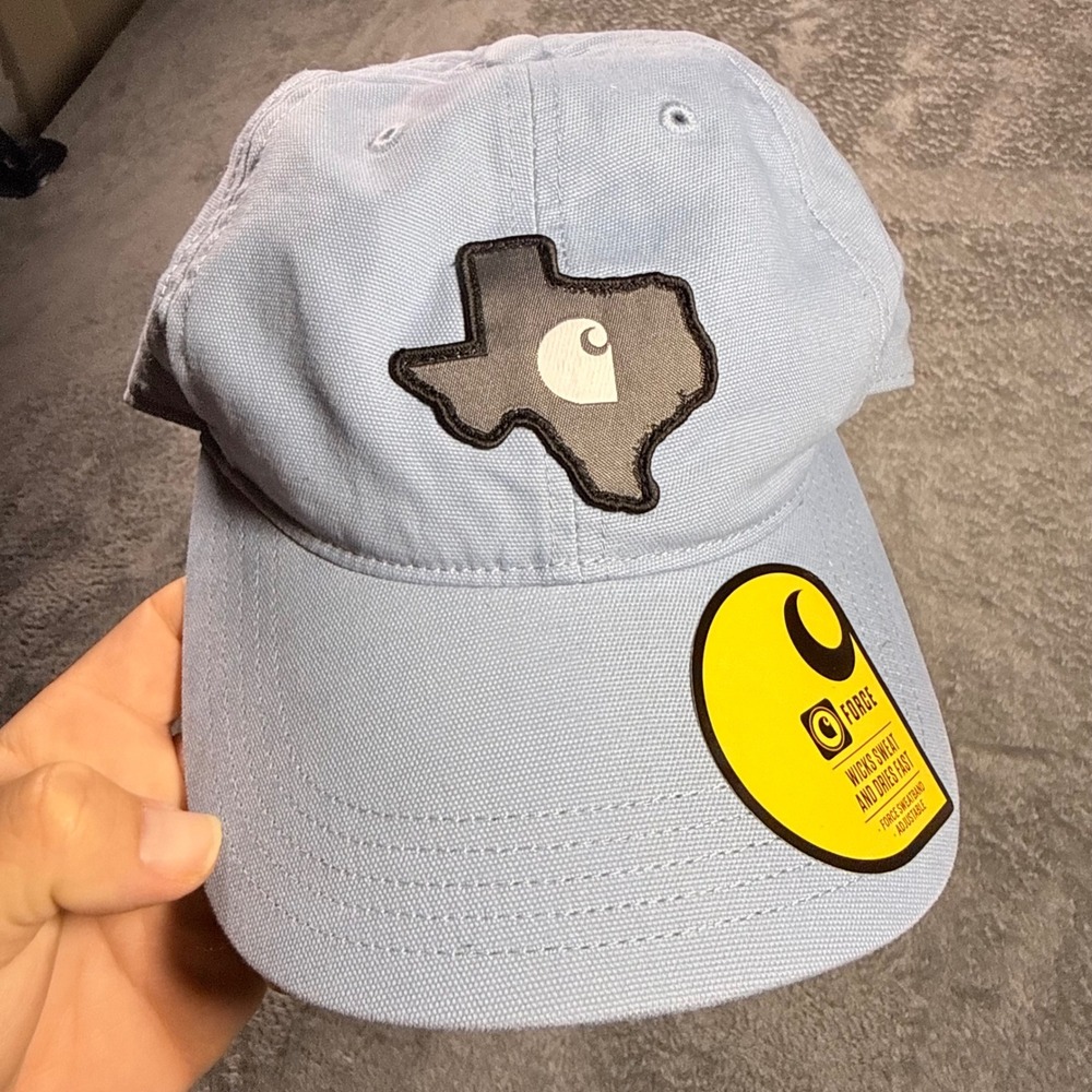 Carhartt Force Texas State Patch Baseball Cap Light Blue AH5527-M Adjustable Hat